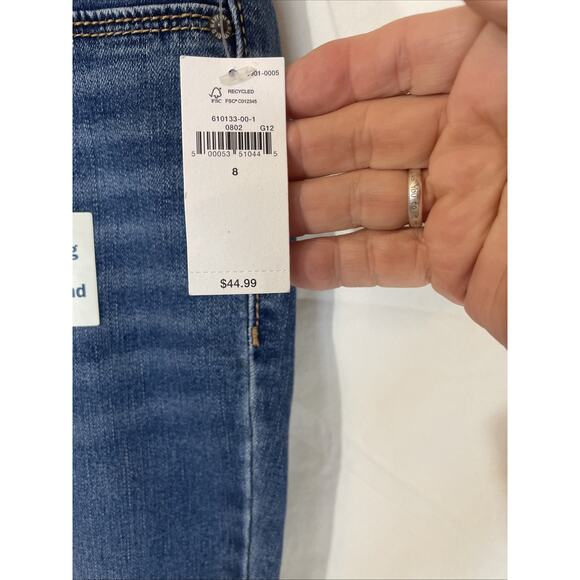 Blue Rockstar Super Skinny Jeggings Pull On Distressed Old Navy NWT Size 8 Jeans - Picture 2 of 8